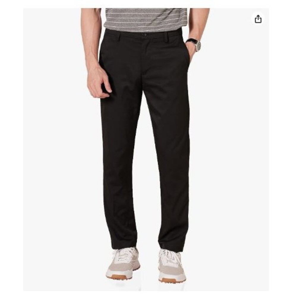 Amazon Essentials Men's Slim-Fit Pants 34W x 33L Stretch Golf Pant Black